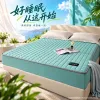 Cama de algodón acolchado cubierta de colchón protector de colchón cuatro estaciones universal engrosado clip de algodón todo incluido funda de cama cómoda acolchada conjunto de textiles para el hogar ropa de cama suave y transpirable multicolor opcional Specification image